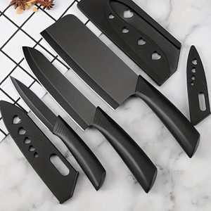 THUNDERFIT 3 Pc Stainless Steel Knife Set Printed SS Ultra Sharp Butcher, Meat, Pairing, Vegetable for Kitchen