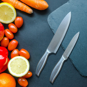 UniKart 2 Pc Stainless Steel Knife Set Ideal for Vegetable | Fruit Paring | Peeling | Slicing For Kitchen & Restaurant