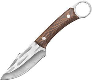 Kneefcy 1 Pc Stainless Steel Knife Multipurpose Kitchen Cutter Knife with Ring Handle for Easy Grip
