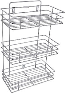 BHOLA STEEL Cutlery Kitchen Rack Steel 3 Tier Shelves Organizer
