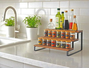 LHD Utensil Kitchen Rack Wood, Iron 01