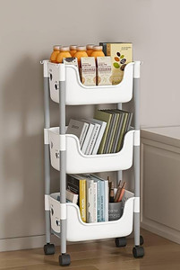 Lacossi Plastic Metal 12 Shelf Book Organizer Metal Open Book Shelf