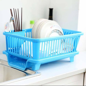Shopixo Dish Drainer Kitchen Rack Plastic in Large Sink Set - Main Image