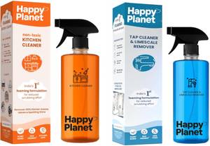 Happy Planet Foaming Tap Cleaner & Limescale Remover and Kitchen Cleaner Combo Kitchen Cleaner