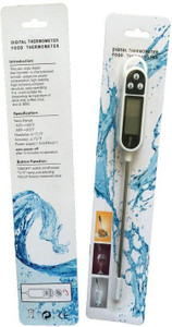 BALRAMA Waterproof Buttons + Probe Protection Sheathe + Pocket Clip Pen Digital Food Thermometer Stainless Steel Long Sensor Probe Temperature Meter Tester Tool for Home Kitchen Cooking Catering BBQ Beer Brewing Liquid Milk Baking Oven Instant Read Thermocouple Kitchen Thermometer