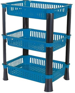 Mahadev Kart Vegetable Stand|kitchen accessories | Plastic Kitchen Trolley