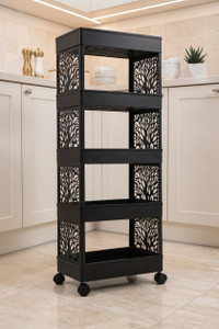 ELIGHTWAY MART Modern Plastic Kitchen Trolley Organizer Plastic Kitchen Trolley