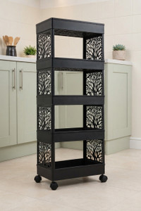sai praseeda Multi Tier Kitchen Organizer Trolley Plastic Kitchen Trolley