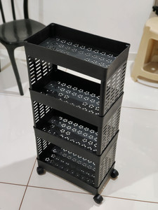 फुफुदादा प्लास्टिक रसोई ट्रॉली