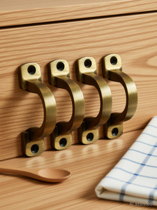 Mix & Match Shop 3-Inch D-Type Antique Brass Cupboard, Drawer, Wardrobe pull push bar Cast Iron Cabinet/Drawer Handle