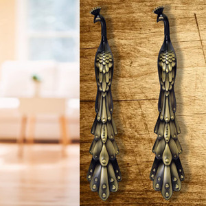 Bzcarts Antique Peacock Left Side 2 Piece Main Door Handle Set | Peacock Shape Handle | Aluminium Door Handle