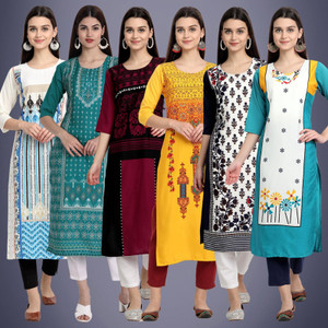 EthnicBasket Women Printed Straight Kurta