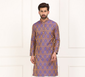 26 i Men Self Design Straight Kurta