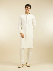 DIWAS by Manyavar Men Embroidered Straight Kurta