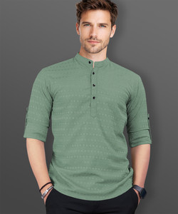 VeBNoR Men Self Design Straight Kurta