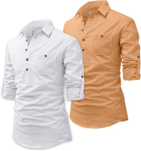 Univibe Men Solid Pathani Kurta