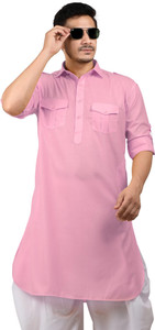 K Royals Men Self Design Pathani Kurta