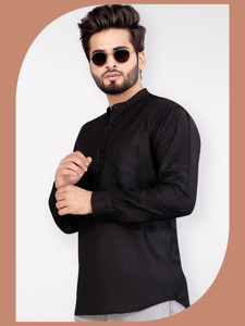 SOPANI Men Solid Flared Kurta