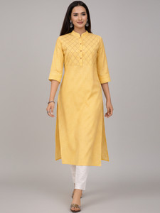 SAAV Women Striped Straight Kurta