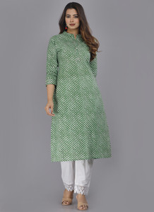 Rani Prints Jaipur Women Leheriya Straight Kurta