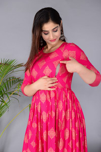 Rangeelo Jaipur Women Ethnic Dress Pink Ankle Length Dress