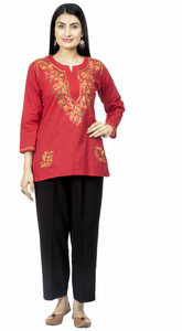 Lucknowi Chikankari Women Chikan Embroidery Straight Kurta