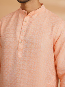 CHIRASVI Men Embroidered Straight Kurta