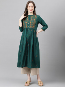 FASHION PATTI Women Embroidered A-line Kurta