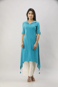 JAPER KURTI Women Solid Asymmetric Kurta
