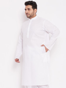 VASTRAMAY PLUS Men Solid Straight Kurta