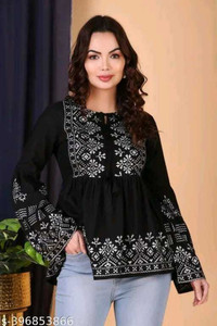 SirotaGarments Women Printed Flared Kurta