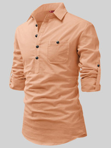 Yugnik Men Solid A-line Kurta