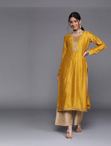RARE THREAD Women Embroidered A-line Kurta