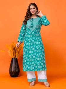 Tibra Attire Women Embroidered A-line Kurta