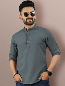VeBNoR Men Solid Straight Kurta