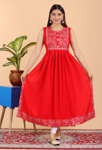 Hand Block Print Women Printed Straight Kurta