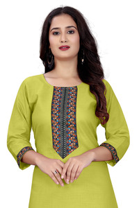 dhanshree tex Women Embroidered A-line Kurta