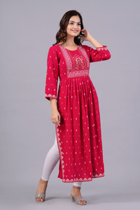 Saabhi Women Printed Flared Kurta
