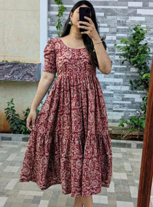 Varada Industry Women Kalamkari Anarkali Kurta