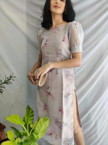 CRYSTAL ENTERPRISE Women Floral Print, Printed Straight Kurta