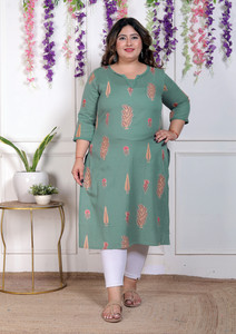 akritik Women Printed Straight Kurta
