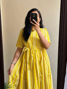 VCJ CREATION Women Striped Flared Kurta