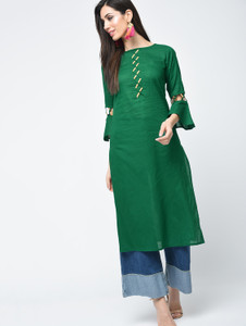Aniyah Women Solid Straight Kurta