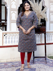 Jevi Prints Women Printed Straight Kurta
