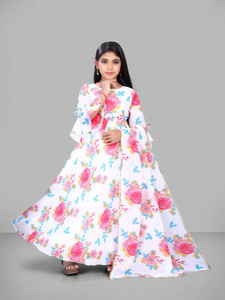 LAAIBACREATION Indi Girls Maxi/Full Length Casual Dress