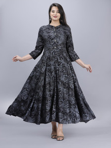 ARMAA Women Gown Black Maxi/Full Length Dress