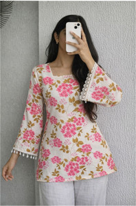 Fabricana Women Floral Print Straight Kurta - Image 5