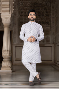 DHASU TRENDZ Men Printed Straight Kurta