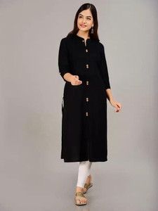 WORLD SHIGO Women Solid Straight Kurta