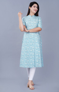 MintMarie Women Printed Frontslit Kurta